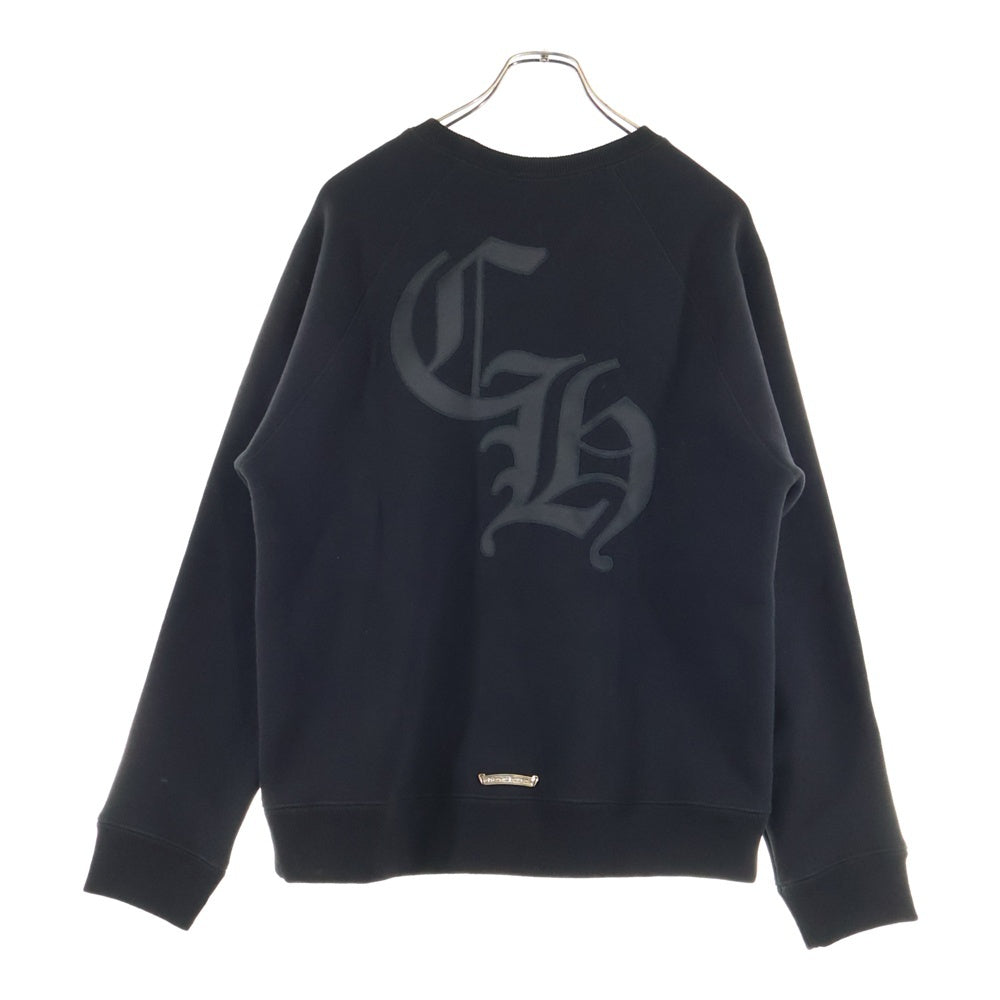 CHROME HEARTS(クロムハーツ) CREW バックCHロゴ刺繍スウェット ブラック
