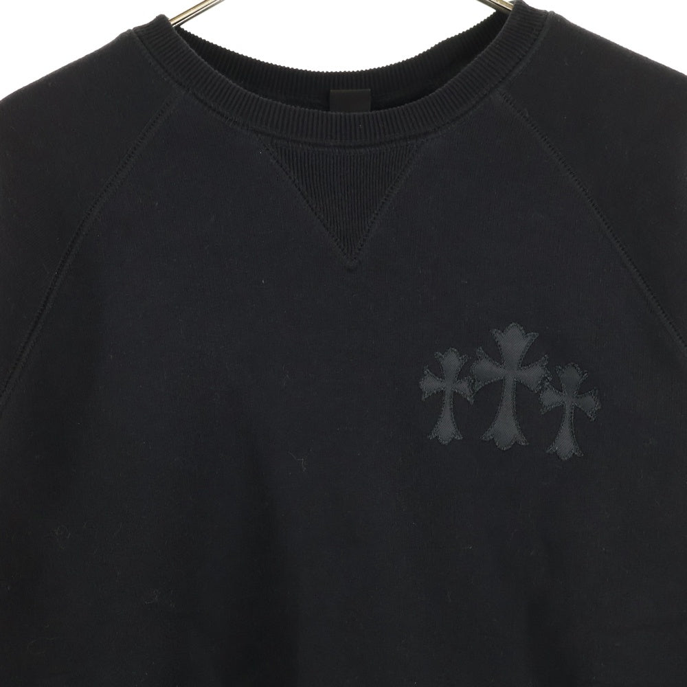 CHROME HEARTS(クロムハーツ) CREW バックCHロゴ刺繍スウェット ブラック