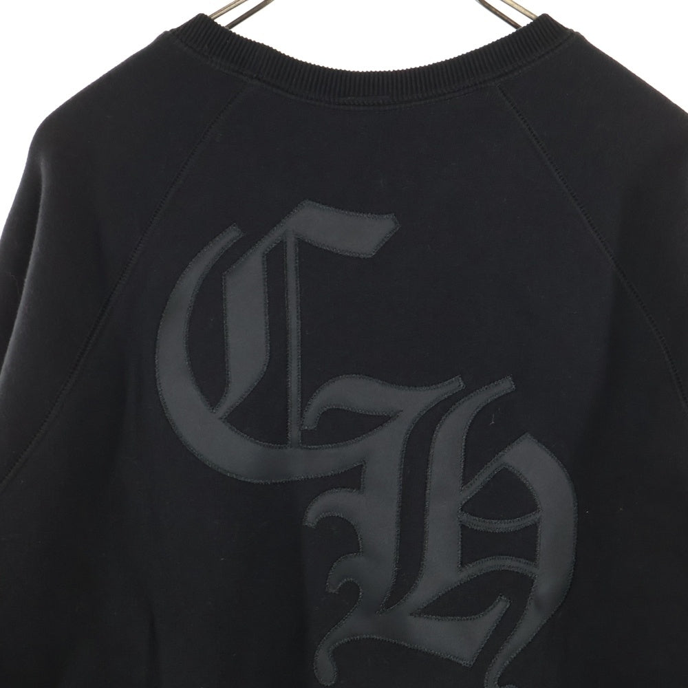 CHROME HEARTS(クロムハーツ) CREW バックCHロゴ刺繍スウェット ブラック