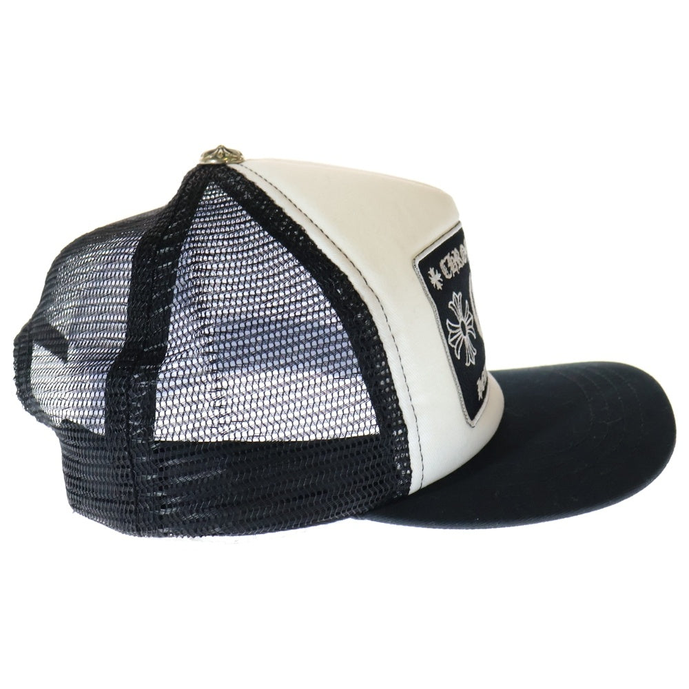 CHROME HEARTS(クロムハーツ) RUCKER CAP CHパッチメッシュトラッカーキャップ クロスボール付 帽子 ホワイト/ブラック