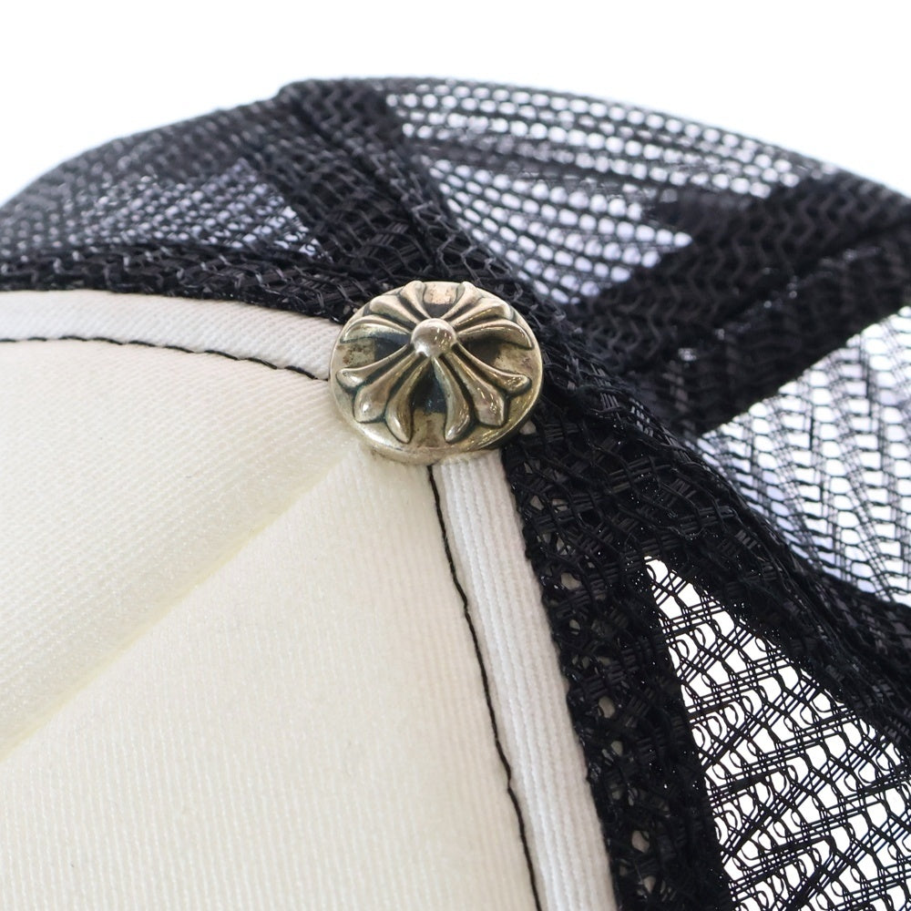 CHROME HEARTS(クロムハーツ) RUCKER CAP CHパッチメッシュトラッカーキャップ クロスボール付 帽子 ホワイト/ブラック