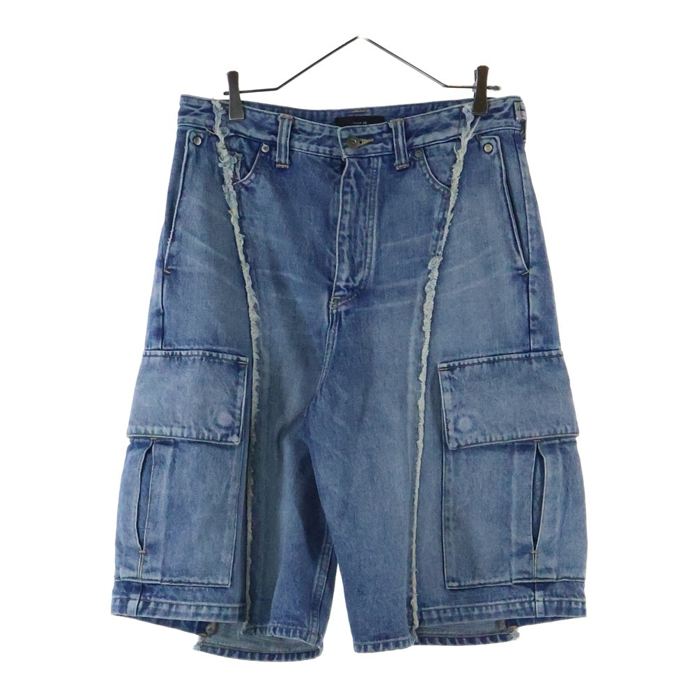 VUJADE(ヴジャデ) DAX SELVEDGE AFFIX CARGO SHORTS IN DENIM ダックスセルヴィッジ アフィックスデニムカーゴ ショーツ ハーフパンツ インディゴブルー