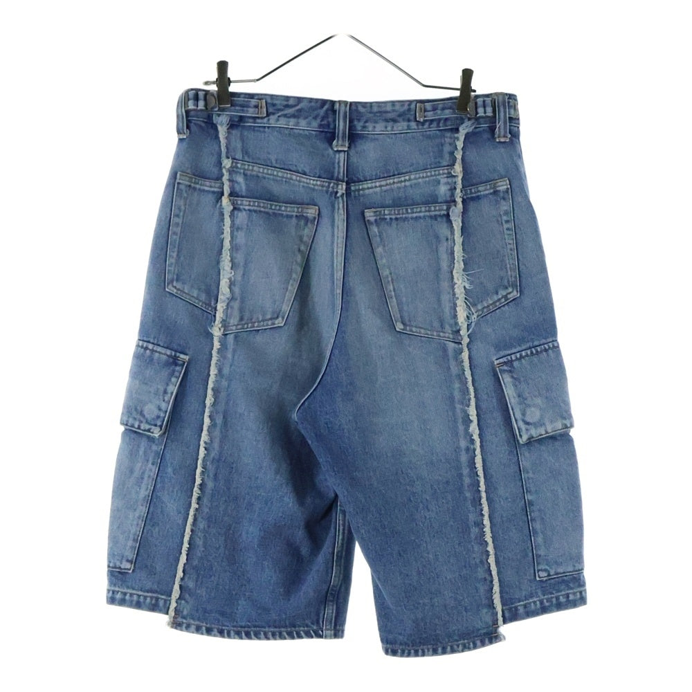 VUJADE(ヴジャデ) DAX SELVEDGE AFFIX CARGO SHORTS IN DENIM ダックスセルヴィッジ アフィックスデニムカーゴ ショーツ ハーフパンツ インディゴブルー