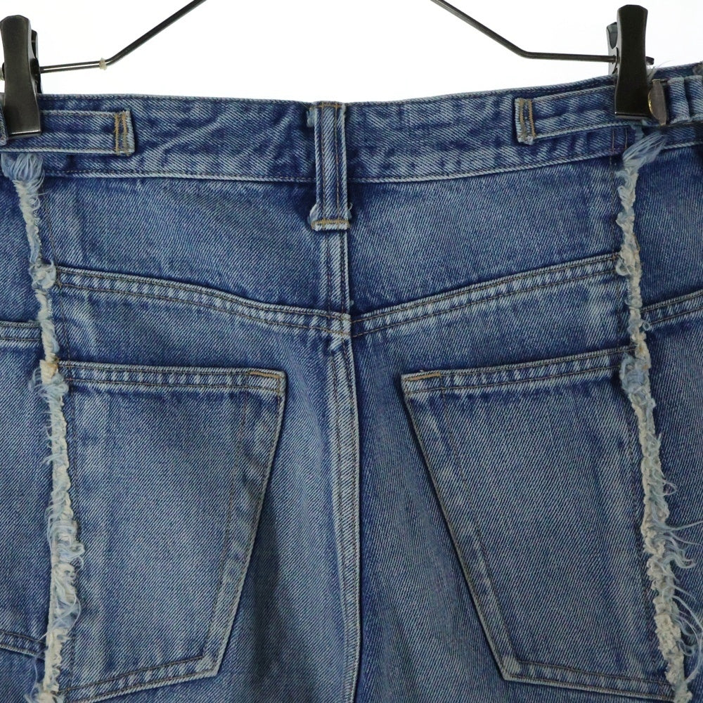 VUJADE(ヴジャデ) DAX SELVEDGE AFFIX CARGO SHORTS IN DENIM ダックスセルヴィッジ アフィックスデニムカーゴ ショーツ ハーフパンツ インディゴブルー