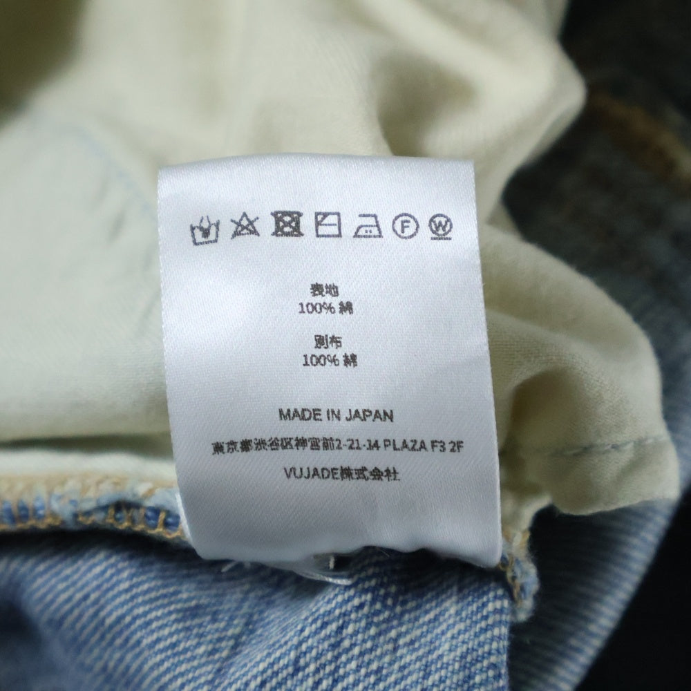 VUJADE(ヴジャデ) DAX SELVEDGE AFFIX CARGO SHORTS IN DENIM ダックスセルヴィッジ アフィックスデニムカーゴ ショーツ ハーフパンツ インディゴブルー