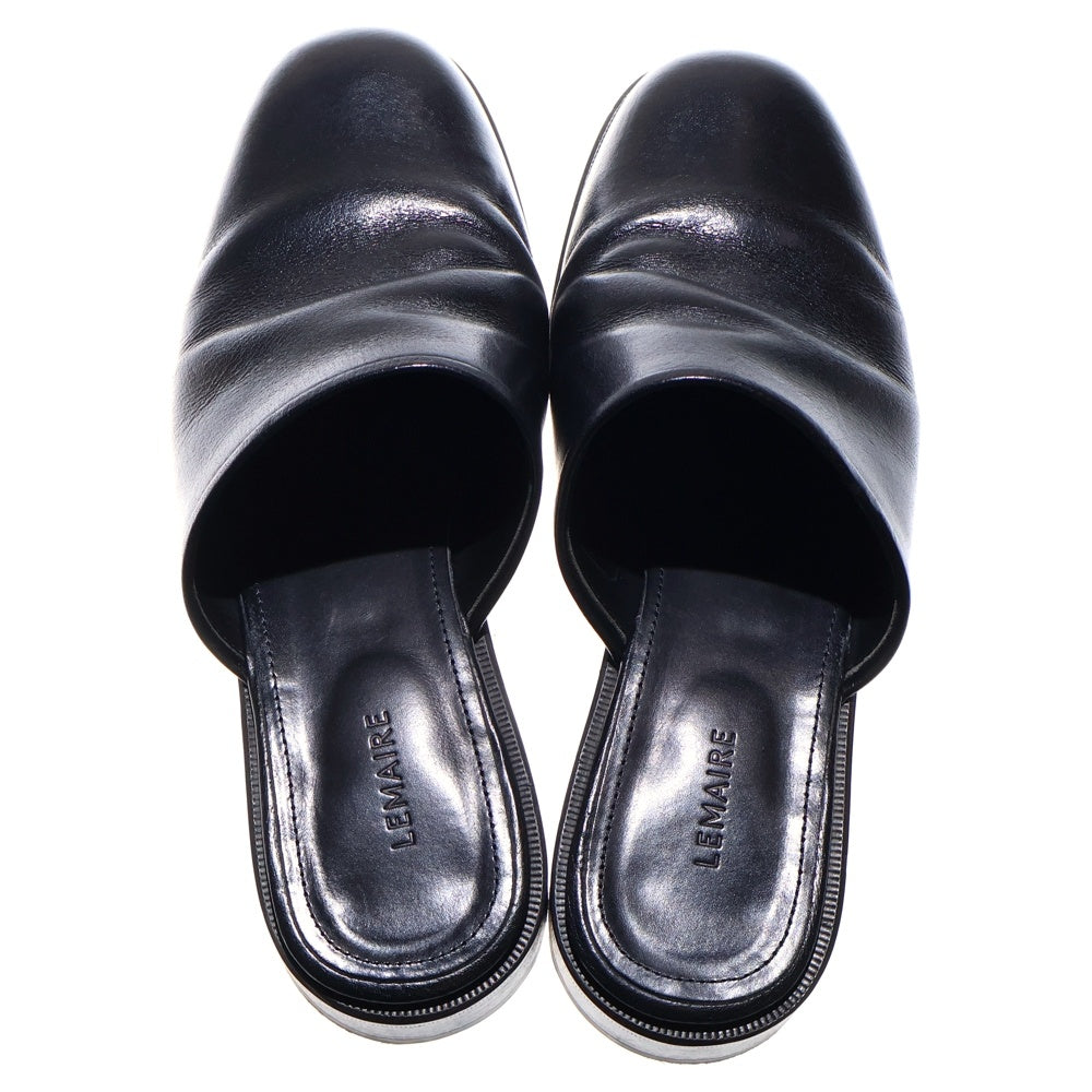LEMAIRE(ルメール) SQUARE MULE FO0033 LL0042 スクエア レザーミュール ブラック