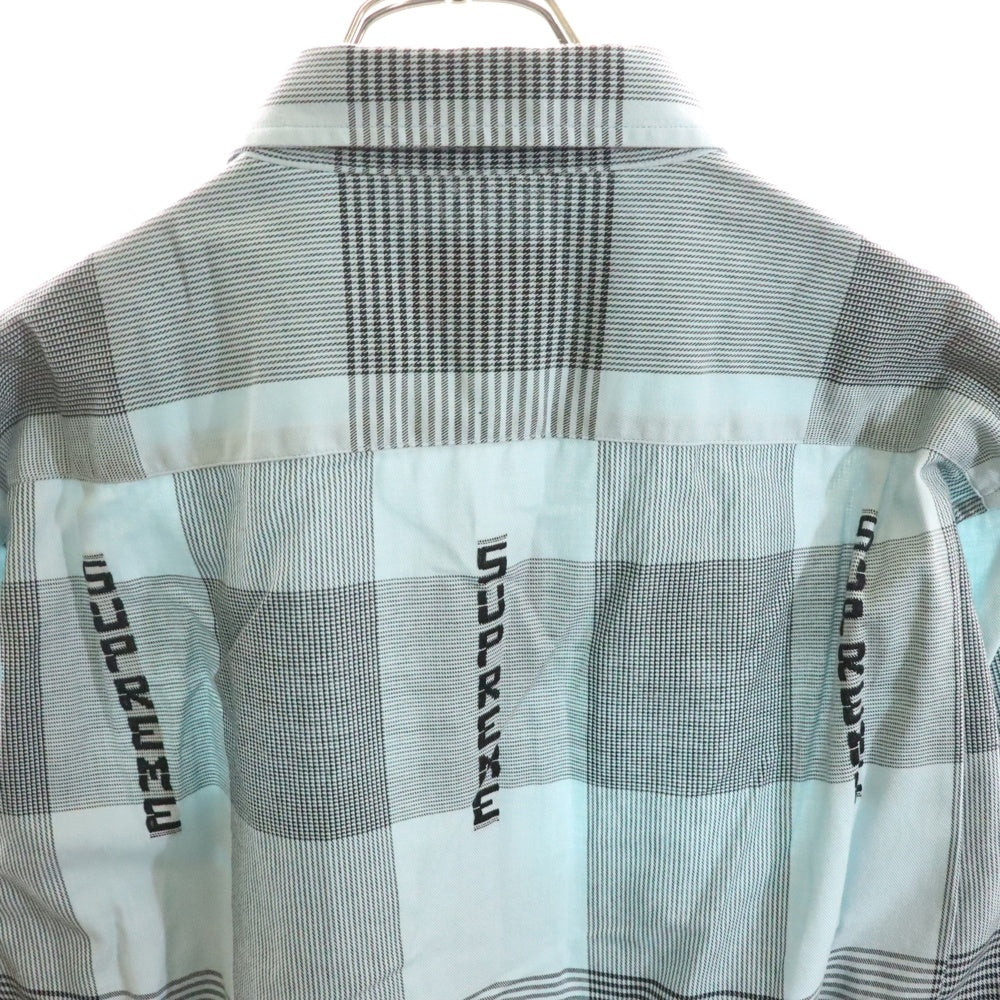 SUPREME(シュプリーム) 20SS Logo Plaid Shirt ロゴ プレイド 長袖シャツ チェック ライトブルー