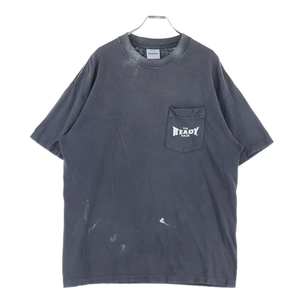 READY MADE(レディメイド) 24SS S/S POCKET T-SHIRT ポケット 半袖Tシャツ カットソー ブラック RE-CO-BK-00-00-278