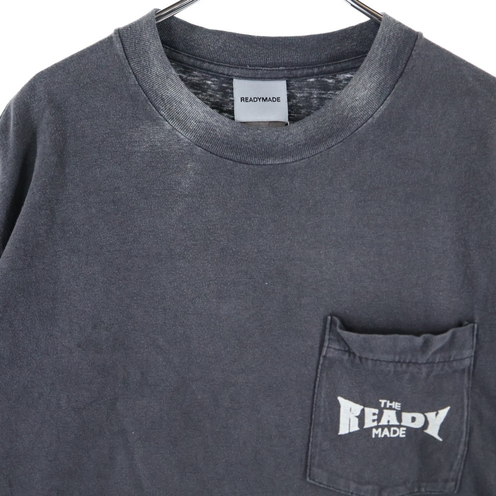 READY MADE(レディメイド) 24SS S/S POCKET T-SHIRT ポケット 半袖Tシャツ カットソー ブラック RE-CO-BK-00-00-278