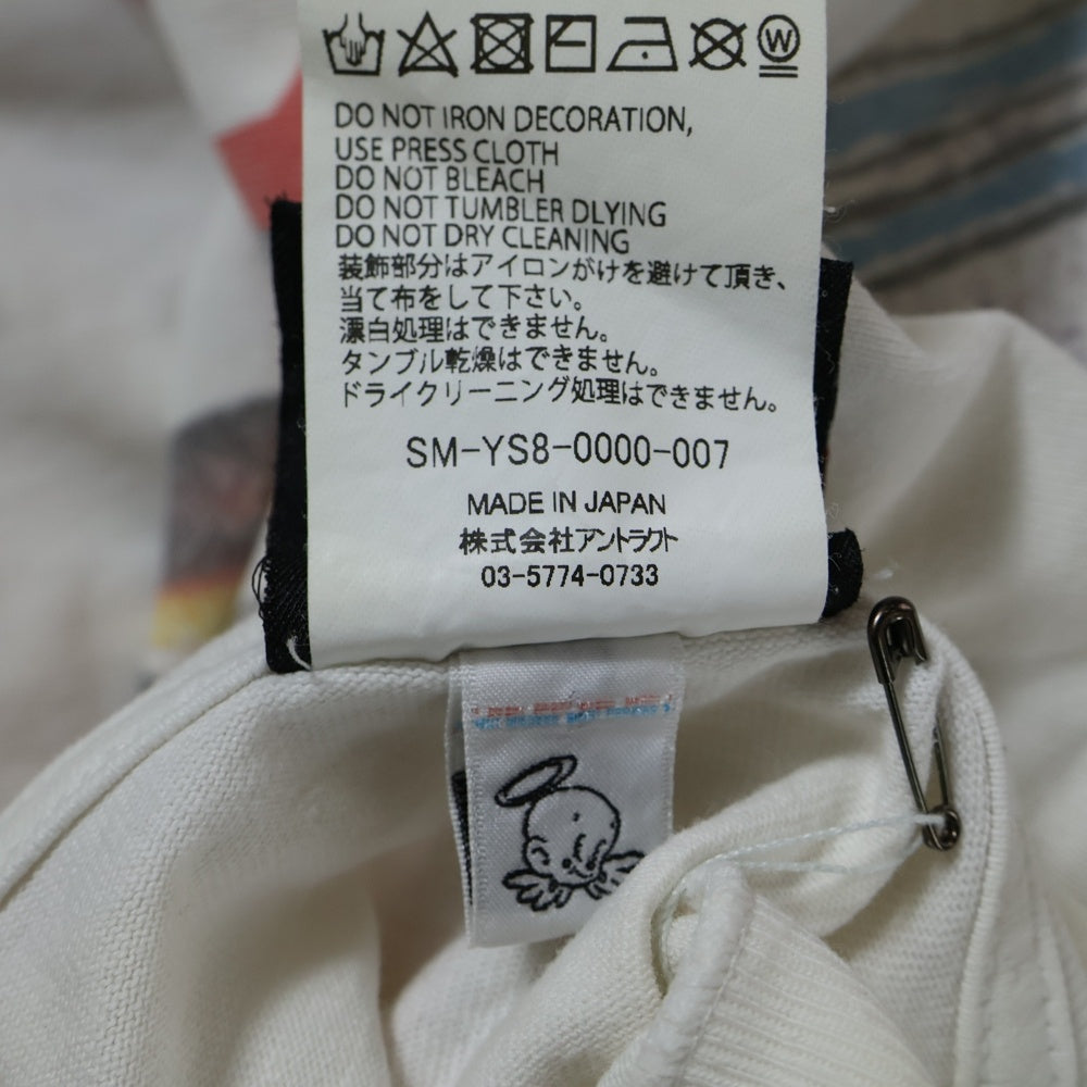 SAINT MICHAEL(セントマイケル) 24SS SS TEE フロントプリント 半袖Tシャツ カットソー ホワイト SM-YS8-0000-007