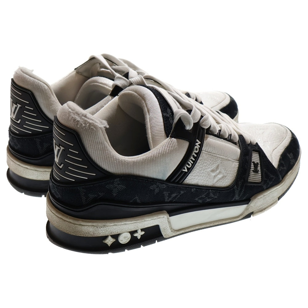 LOUIS VUITTON(ルイヴィトン) Trainer Line Sneakers トレーナー ライン ローカットスニーカー モノグラム デニム ホワイト/ブラック