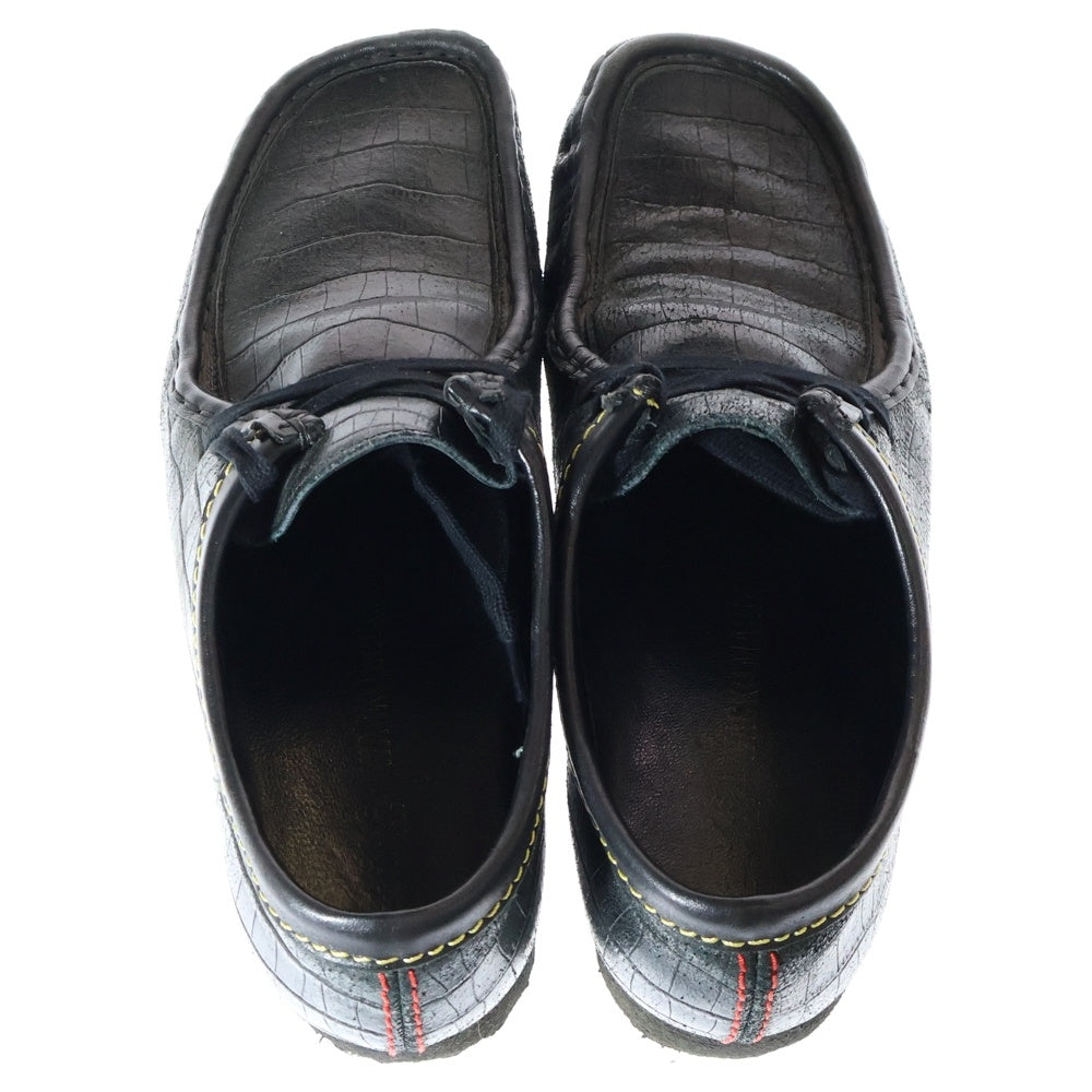 WACKO MARIA(ワコマリア) 23SS ×Clarks Originals SNAKE EMBOSSED LEATHER WALLABEE ブラック UK8/26.5cm