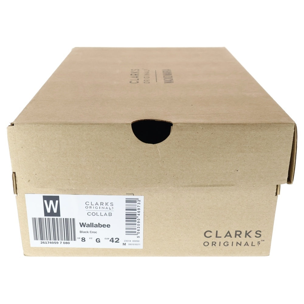 WACKO MARIA(ワコマリア) 23SS ×Clarks Originals SNAKE EMBOSSED LEATHER WALLABEE ブラック UK8/26.5cm