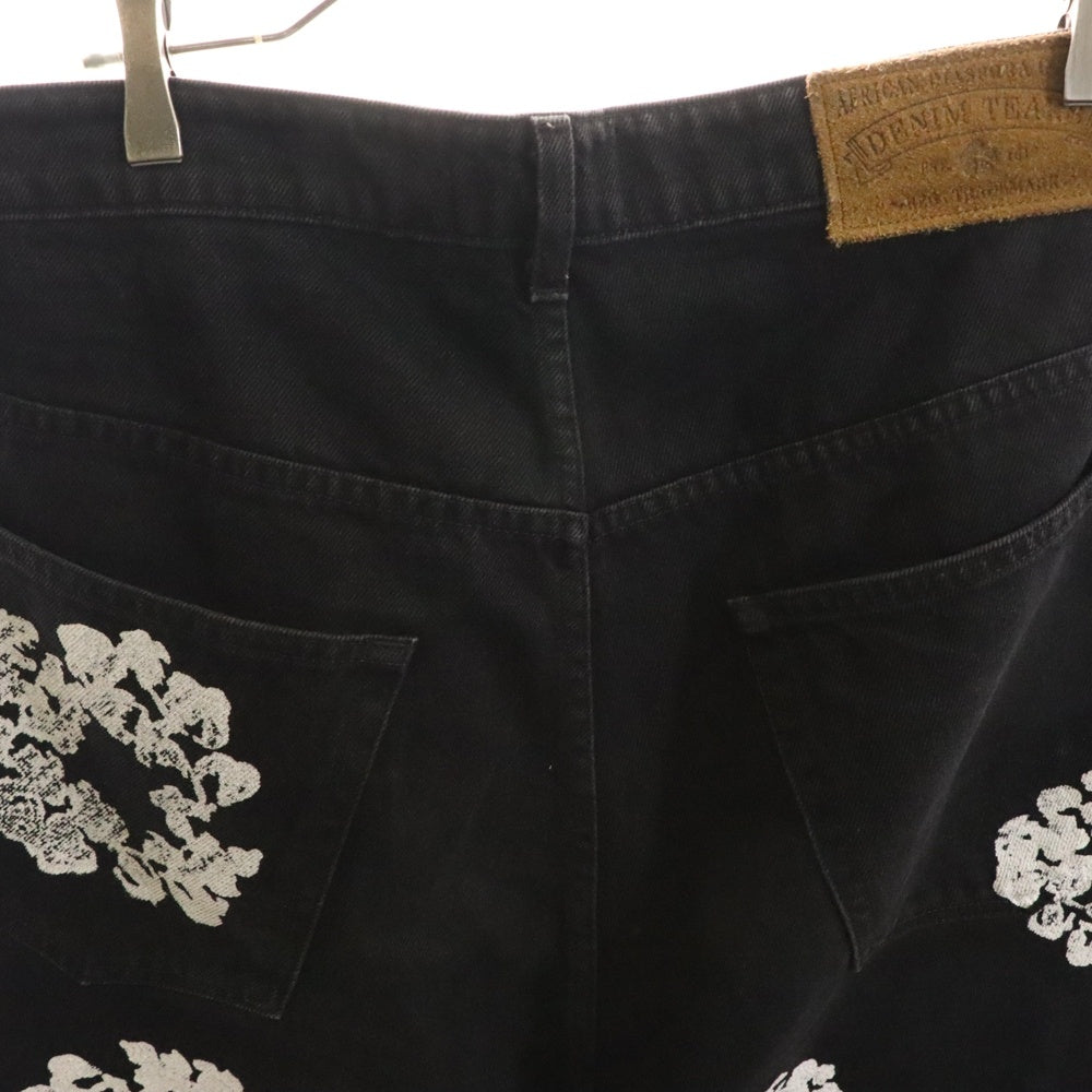 DENIM TEARS(デニムティアーズ) フラワーモチーフ カットオフ ハーフパンツ ショーツ