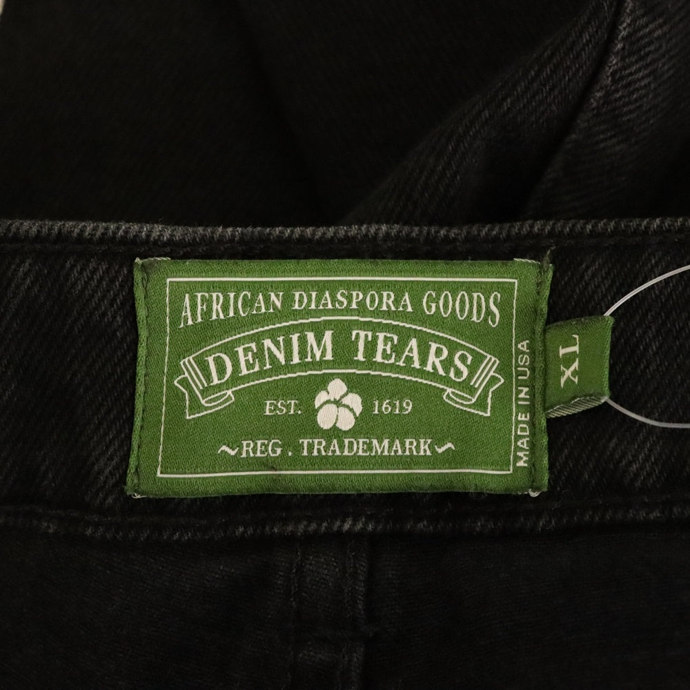 DENIM TEARS(デニムティアーズ) フラワーモチーフ カットオフ ハーフパンツ ショーツ