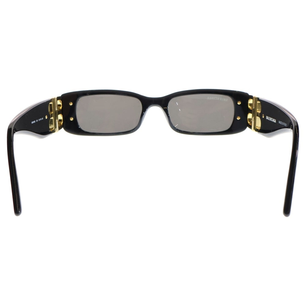 BALENCIAGA(バレンシアガ) Dynasty Rectangle BB0096S-001 ブラックアセテートフレーム ゴールド調金具 サングラス アイウェア ブラック