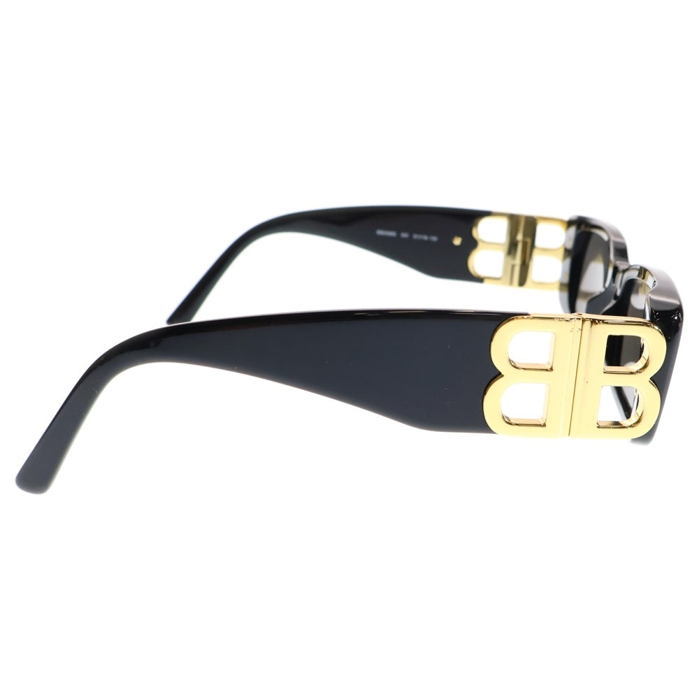 BALENCIAGA(バレンシアガ) Dynasty Rectangle BB0096S-001 ブラックアセテートフレーム ゴールド調金具 サングラス アイウェア ブラック