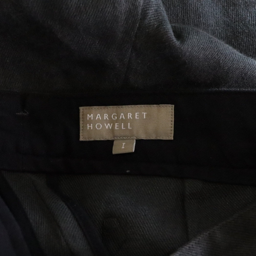 MARGARET HOWELL(マーガレットハウエル) ワイド トラウザーパンツ リネン グレー 578-8142004