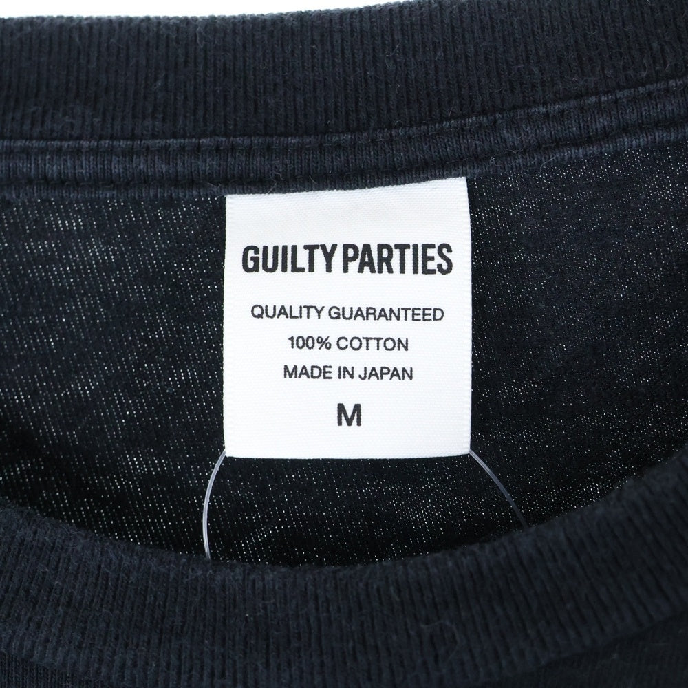 WACKO MARIA(ワコマリア) WASHED HEAVY WEIGHT CREW NECK T-SHIRT (TYPE-1) フロントプリント クルーネック半袖Tシャツ カットソー ブラック