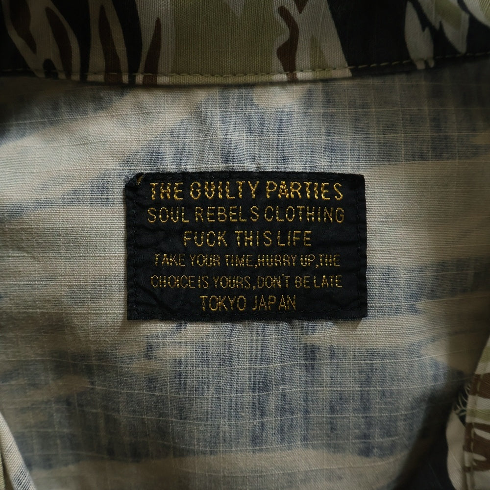 WACKO MARIA(ワコマリア) 25SS Tiger Camo Fatigue Jacket タイガーカモ 迷彩総柄 バックロゴプリント ファティーグ ジャケット カーキ