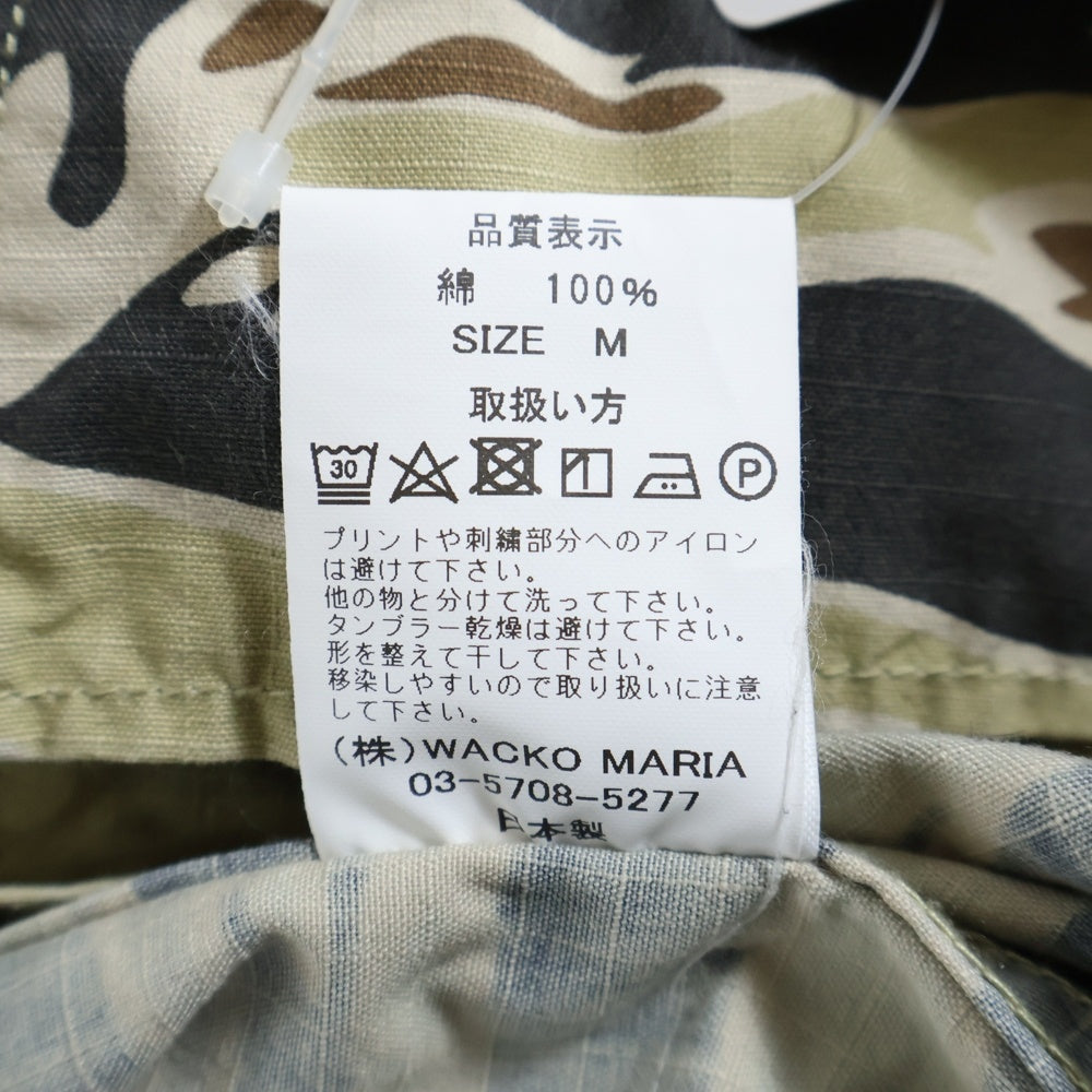 WACKO MARIA(ワコマリア) 25SS Tiger Camo Fatigue Jacket タイガーカモ 迷彩総柄 バックロゴプリント ファティーグ ジャケット カーキ