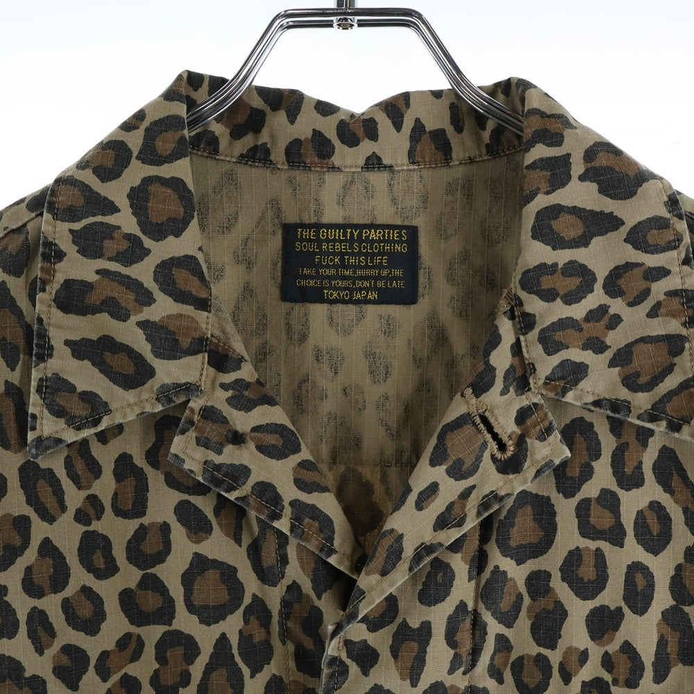 WACKO MARIA(ワコマリア) 24AW leopard Fatigue Jacket レオパード ファティーグ ジャケット ベージュ