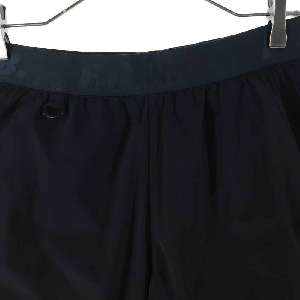 F.C.R.B./F.C.Real Bristol/FCRB(エフシーアールビー/エフシーレアルブリストル) 19SS STRECH LIGHT WEIGHT SHORTS FCRB-190039 ロゴ刺繍ストレッチ ショーツ ハーフパンツ ブラック