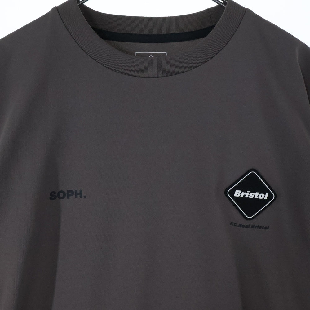 F.C.R.B./F.C.Real Bristol/FCRB(エフシーアールビー/エフシーレアルブリストル) AUTHENTIC LOGO S/S TEAM TOP FCRB-250022 オーセンティック ロゴクルーネック半袖Tシャツ グレー