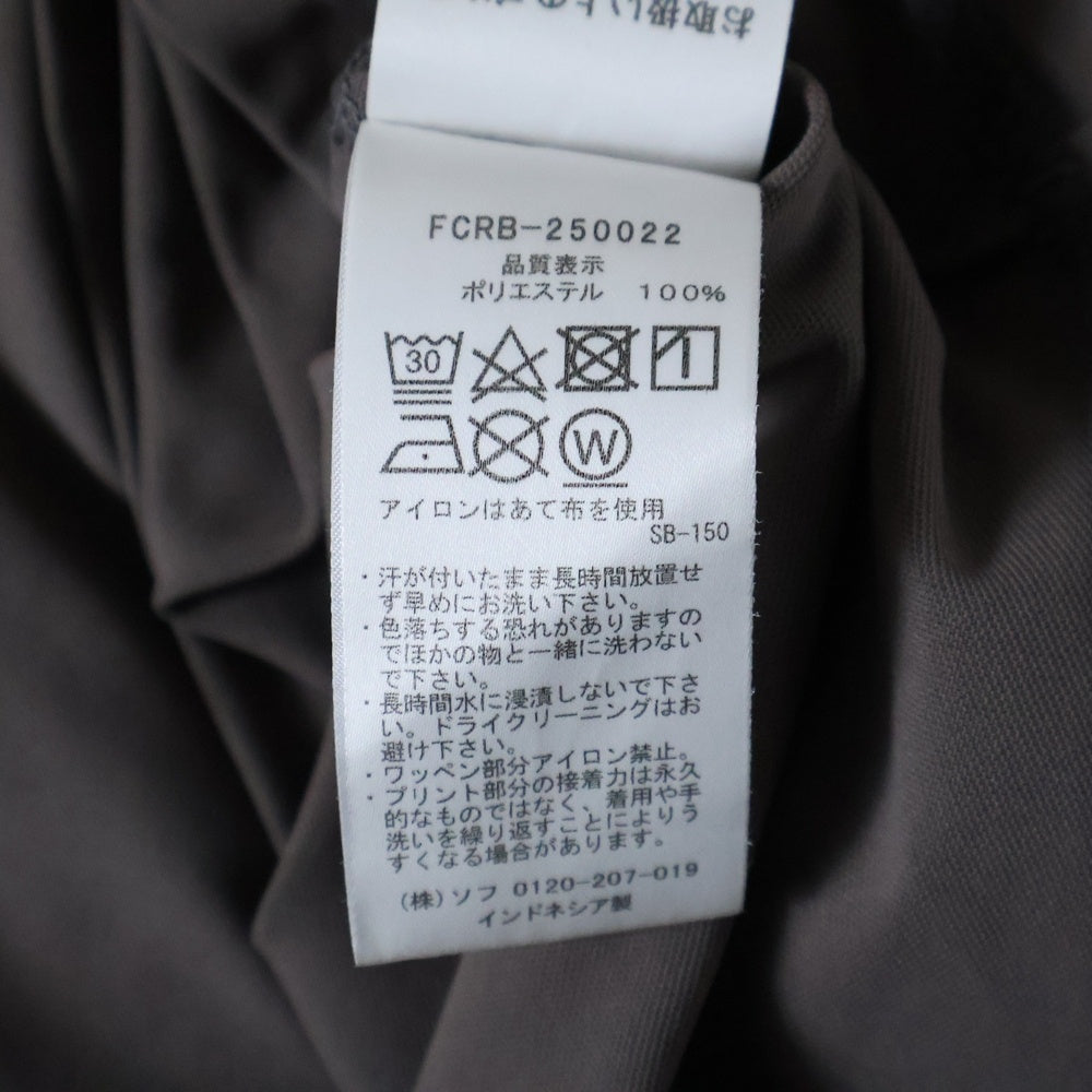 F.C.R.B./F.C.Real Bristol/FCRB(エフシーアールビー/エフシーレアルブリストル) AUTHENTIC LOGO S/S TEAM TOP FCRB-250022 オーセンティック ロゴクルーネック半袖Tシャツ グレー