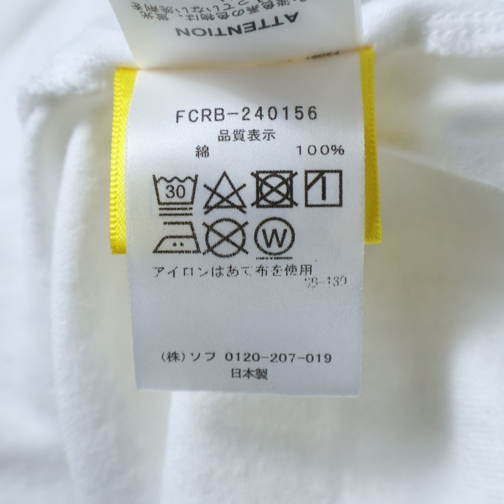 F.C.R.B./F.C.Real Bristol/FCRB(エフシーアールビー/エフシーレアルブリストル) 24SS MINIONS TEAM EMBLEM TEE FCRB-240156 ミニオンズ チームエンブレムプリント クルーネック半袖Tシャツカットソー ホワイト