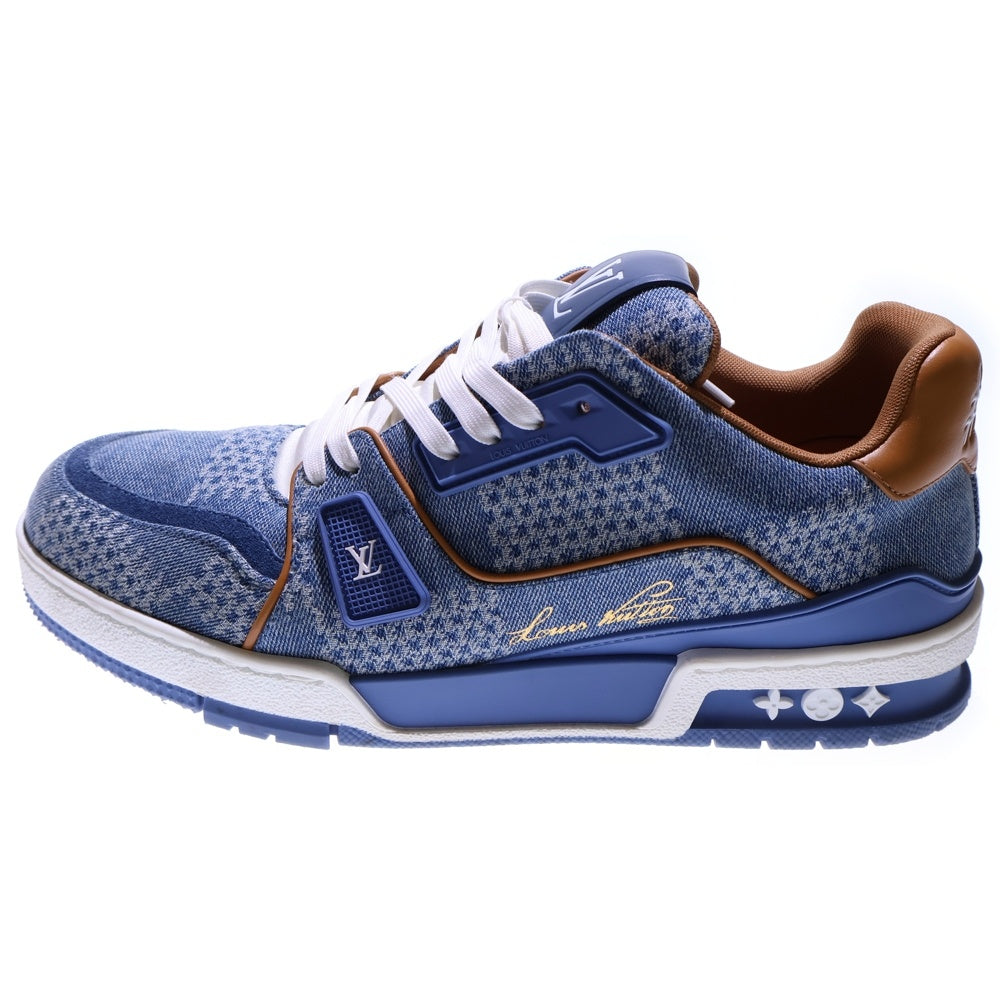 LOUIS VUITTON(ルイヴィトン) LV Trainer Sneaker LVトレイナー ライン ダミエ レザーローカットスニーカー マリーヌ ブルー 1AD6DK