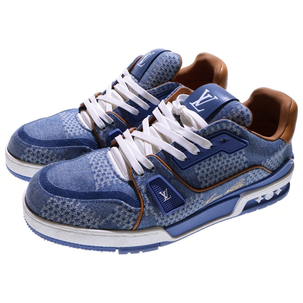 LOUIS VUITTON(ルイヴィトン) LV Trainer Sneaker LVトレイナー ライン ダミエ レザーローカットスニーカー マリーヌ ブルー 1AD6DK