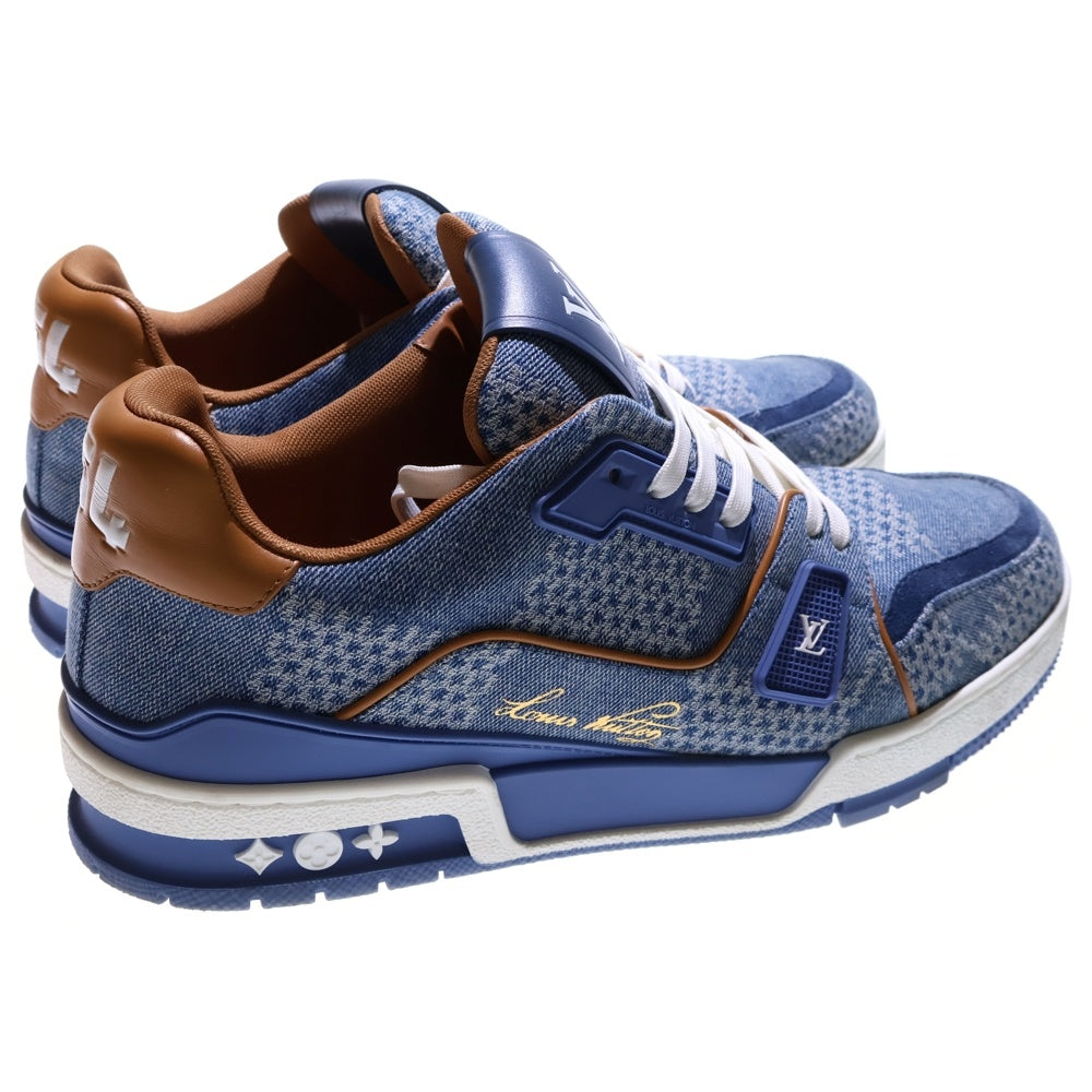 LOUIS VUITTON(ルイヴィトン) LV Trainer Sneaker LVトレイナー ライン ダミエ レザーローカットスニーカー マリーヌ ブルー 1AD6DK