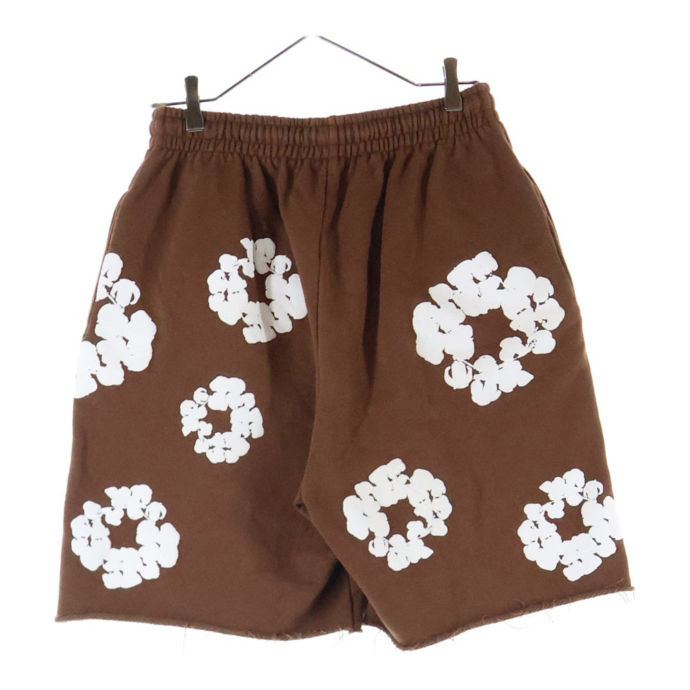 DENIM TEARS(デニムティアーズ) COTTON WREATH SWEAT SHORTS コットン スウェット ショーツ ハーフパンツ 花柄 ブラウン