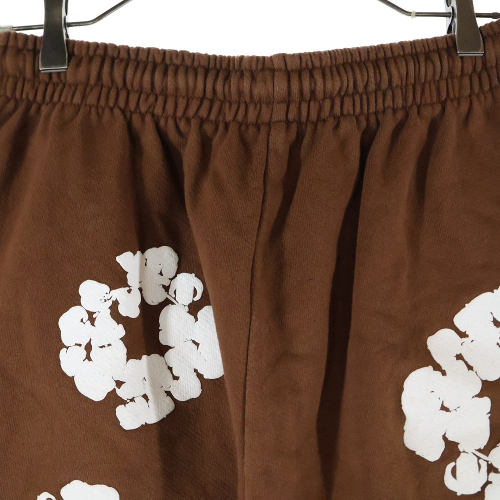 DENIM TEARS(デニムティアーズ) COTTON WREATH SWEAT SHORTS コットン スウェット ショーツ ハーフパンツ 花柄 ブラウン