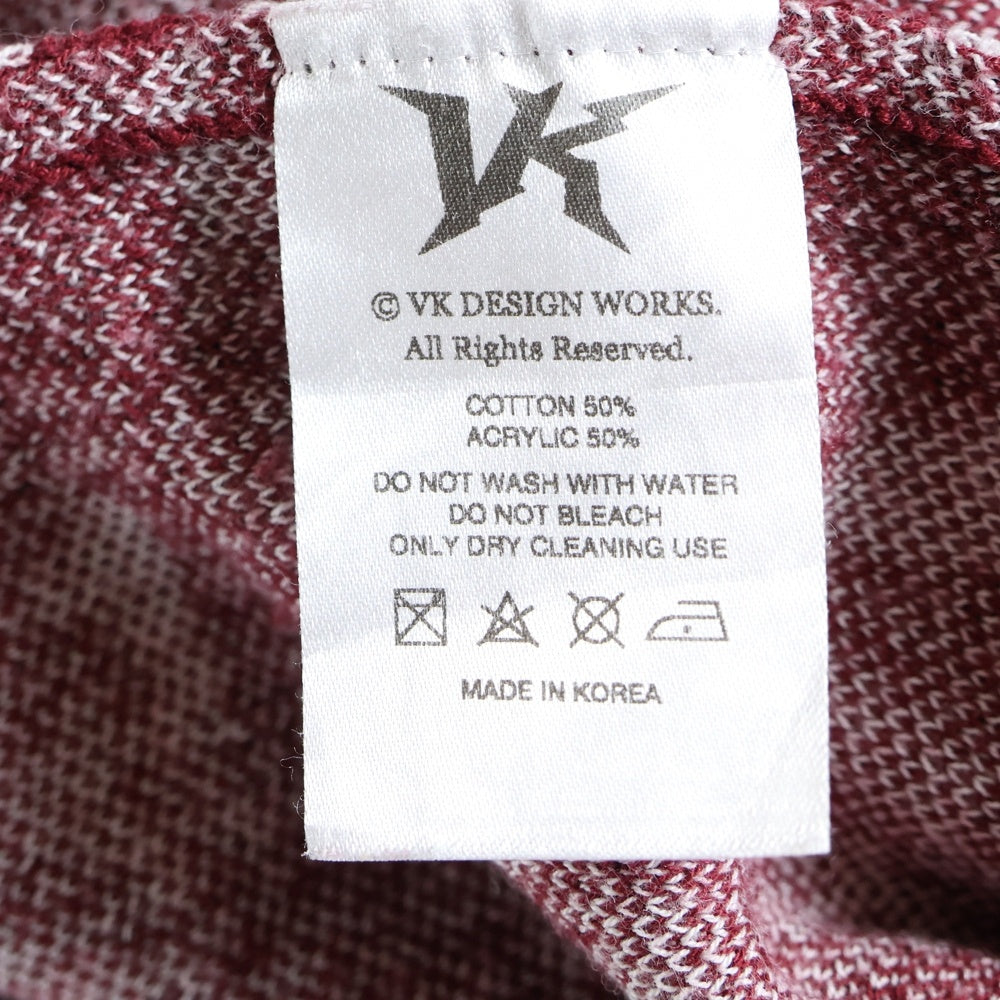 WASTED YOUTH(ウェイステッドユース) MONOGRAM KNIT POLO モノグラム ニット 半袖ポロシャツ ボルドー レッド