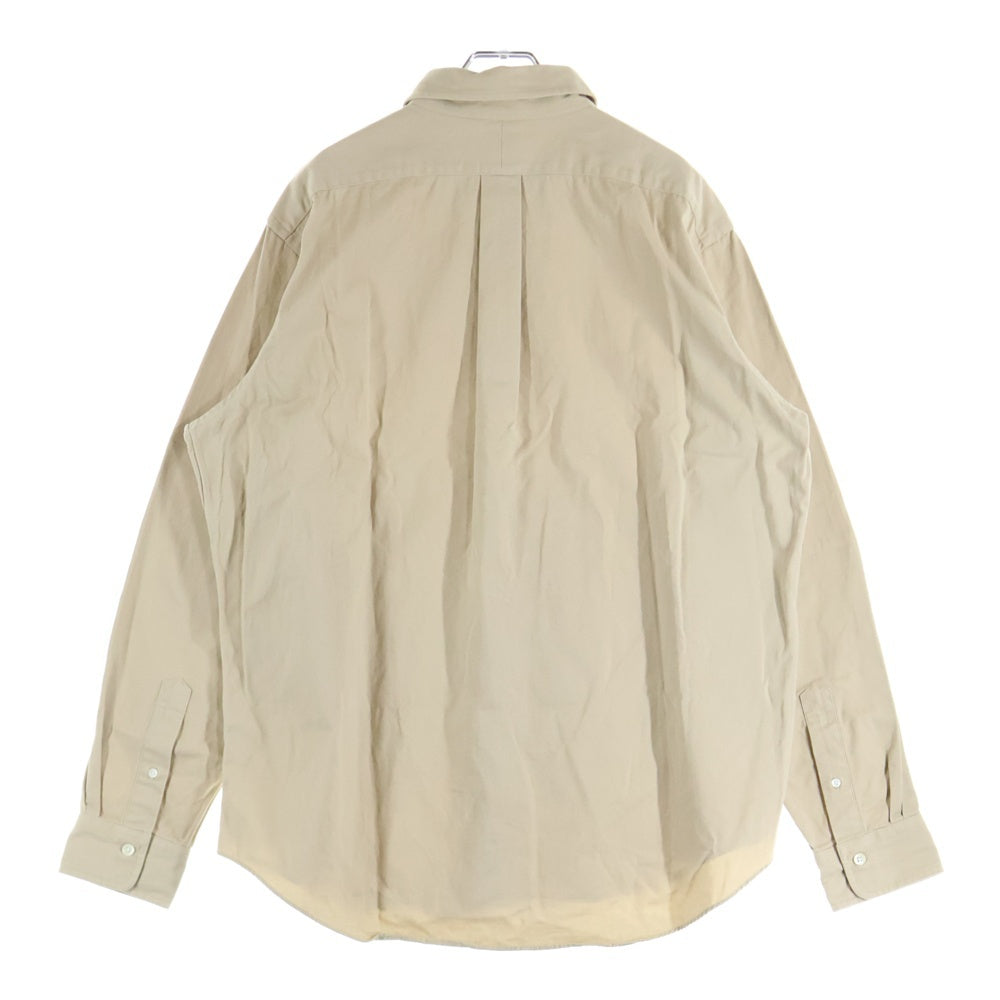 A BATHING APE(アベイシングエイプ) ONE POINT OXFORD LS SHIRT ワンポイント オックスフォード ロングスリーブ長袖シャツ ベージュ