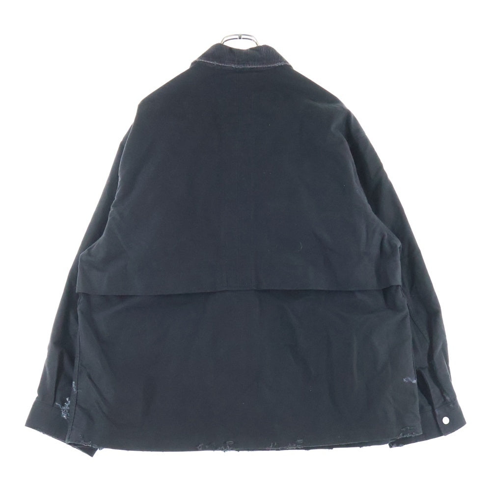 ANCELLM(アンセルム) 25AW MOLESKIN WORK JACKET ANC-JK64 モールスキン ダメージ加工 ワークジャケット ブラック
