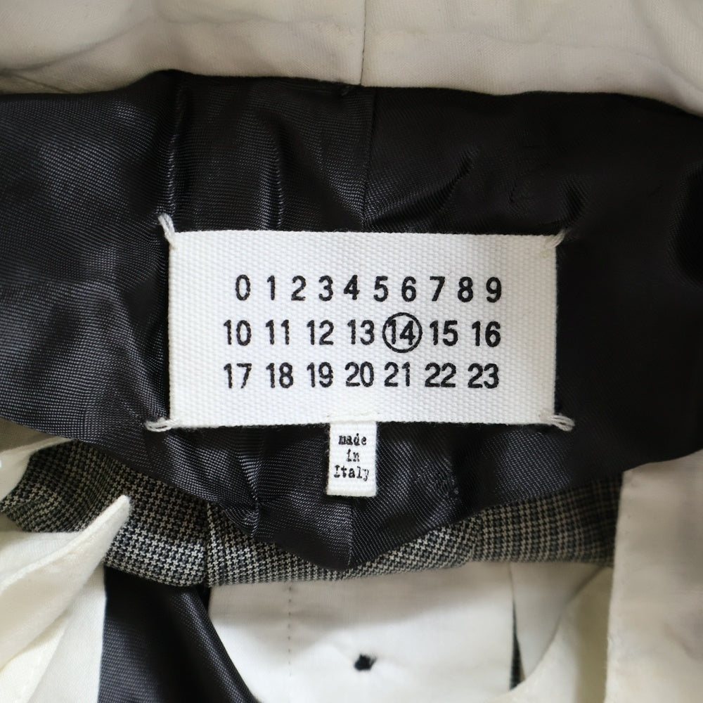 Maison Margiela 14(メゾンマルジェラ) 18SS バージンウール 2Bジャケット カットオフパンツ セットアップ グレー S50FT0063