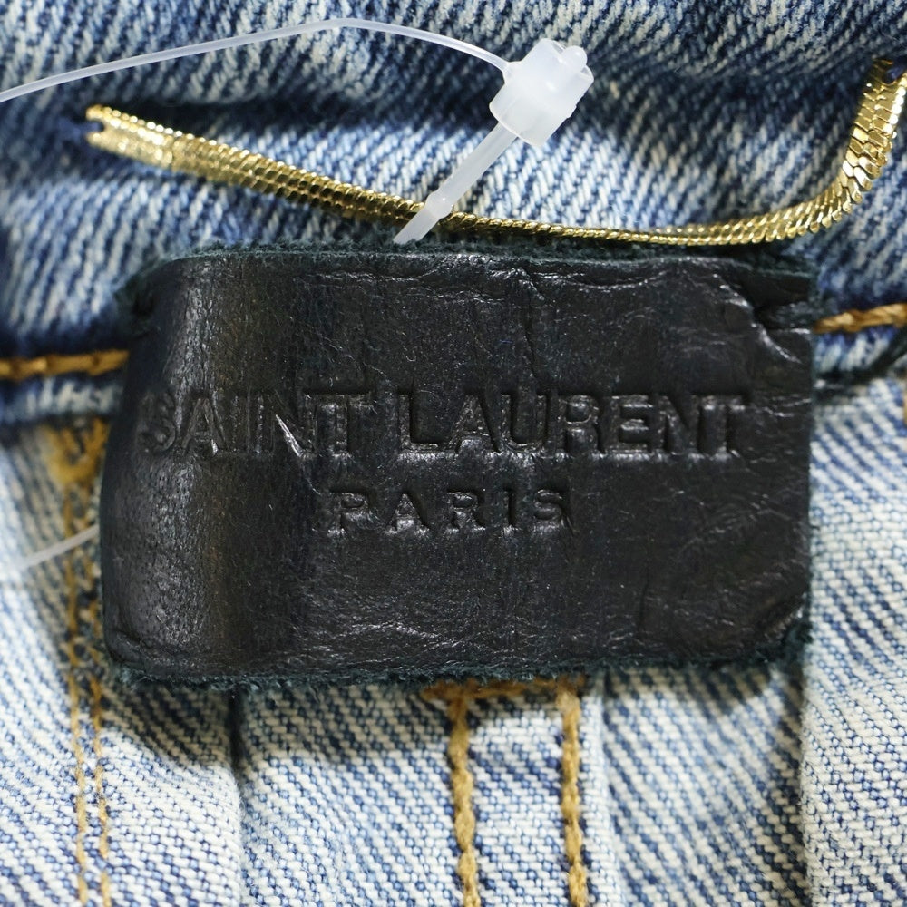 SAINT LAURENT PARIS(サンローランパリ) 16SS ダメージ加工 ニークラッシュデニムパンツ レディース 412203 Y477K インディゴ