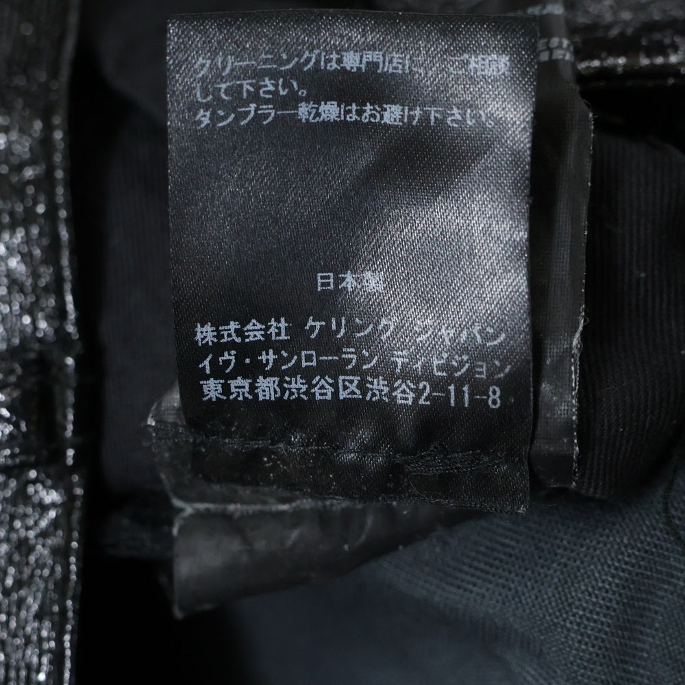 SAINT LAURENT PARIS(サンローランパリ) フェイクレザー スキニーパンツ レディース 344120 YM62R ブラック