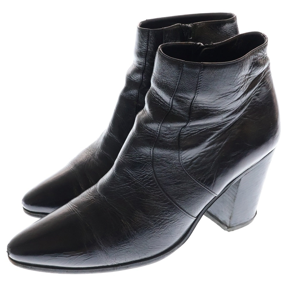 SAINT LAURENT PARIS(サンローランパリ) クラシック サイドジップレザーヒールブーツ 397021 ブラック