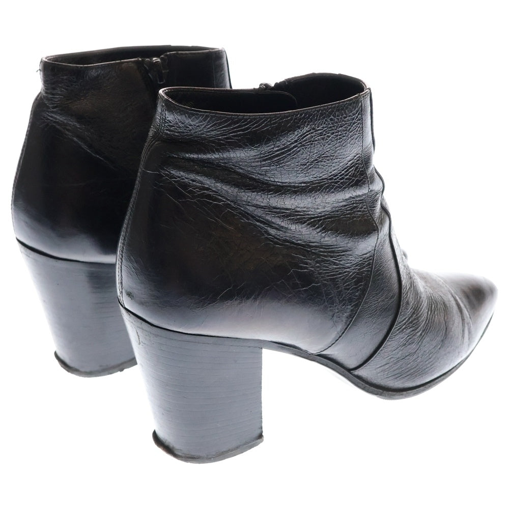 SAINT LAURENT PARIS(サンローランパリ) クラシック サイドジップレザーヒールブーツ 397021 ブラック