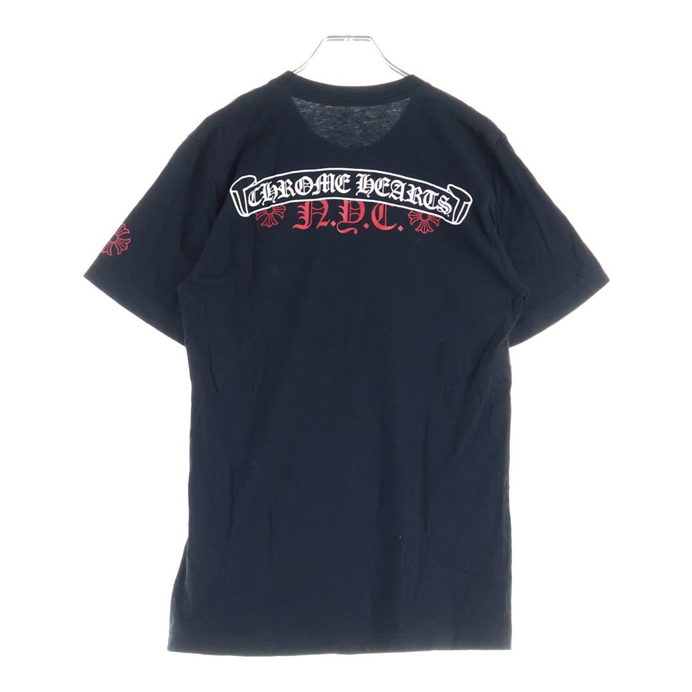 CHROME HEARTS(クロムハーツ) NYC Banner S/S Tee バックスクロールラベルプリント クルーネック 半袖Tシャツ ブラック