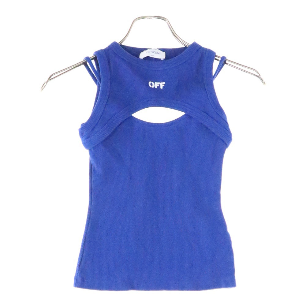 OFF-WHITE(オフホワイト) SLEEVELESS TOP WITH PRINT OWAD237F23JER001 スリーブレストップ ノースリーブ カットソー ブルー