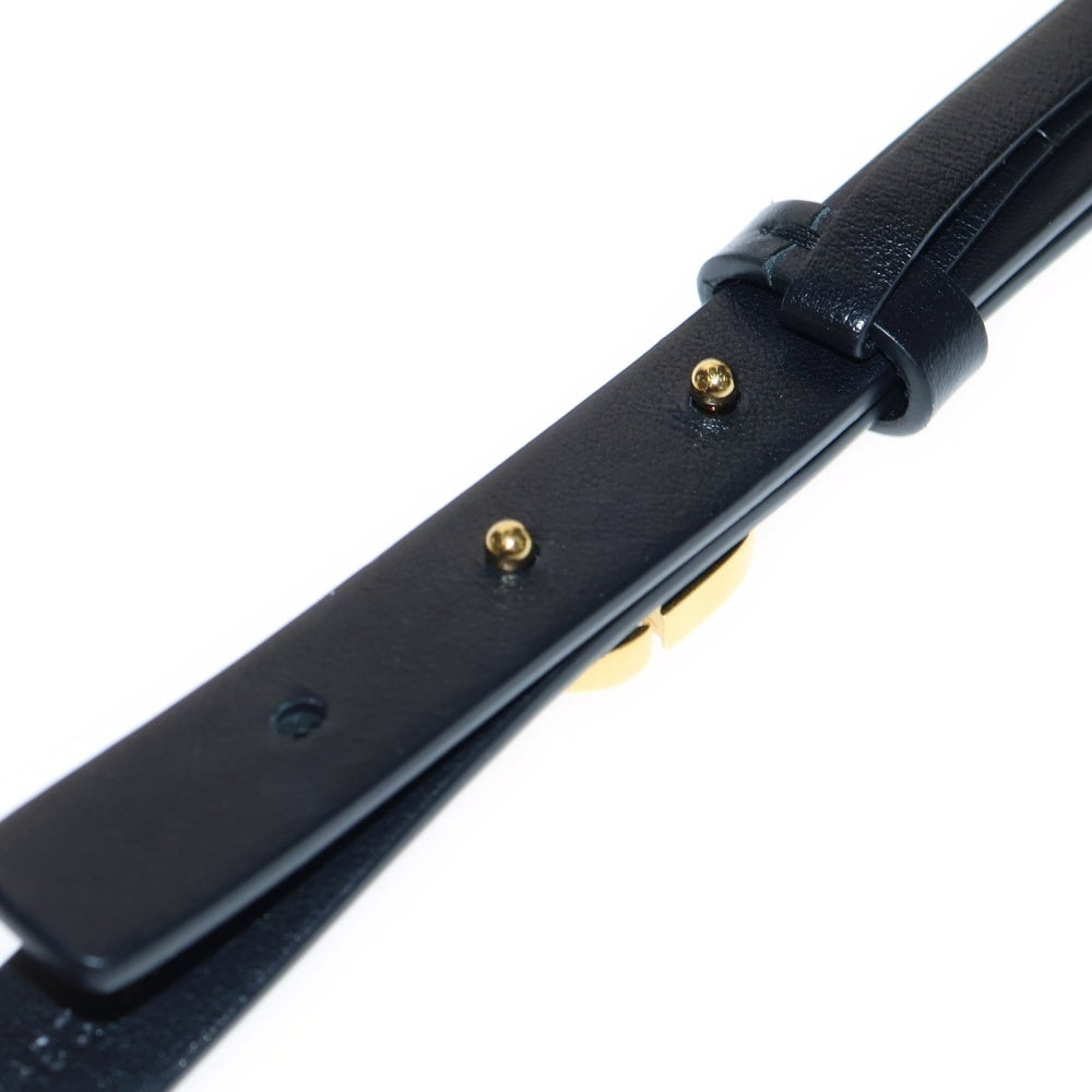 DIOR(ディオール) CARO CDロゴ レザー×チェーン GP ベルト ブラック/ゴールド