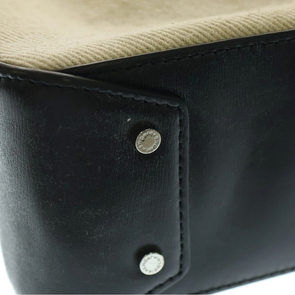 ALEXANDER WANG(アレキサンダーワン) キャンバス×レザー ハンドバッグ ベージュ/ブラック