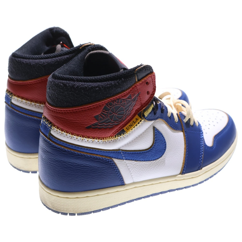NIKE(ナイキ) ×UNION AIR JORDAN 1 RETRO HI NRG BV1300-146 ユニオン エアジョーダン1 レトロ ハイカットスニーカー ホワイト/ブルー/レッド US10.5/28.5cm
