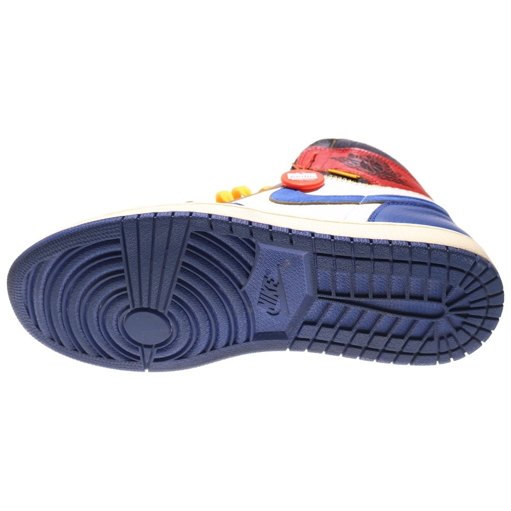 NIKE(ナイキ) ×UNION AIR JORDAN 1 RETRO HI NRG BV1300-146 ユニオン エアジョーダン1 レトロ ハイカットスニーカー ホワイト/ブルー/レッド US10.5/28.5cm