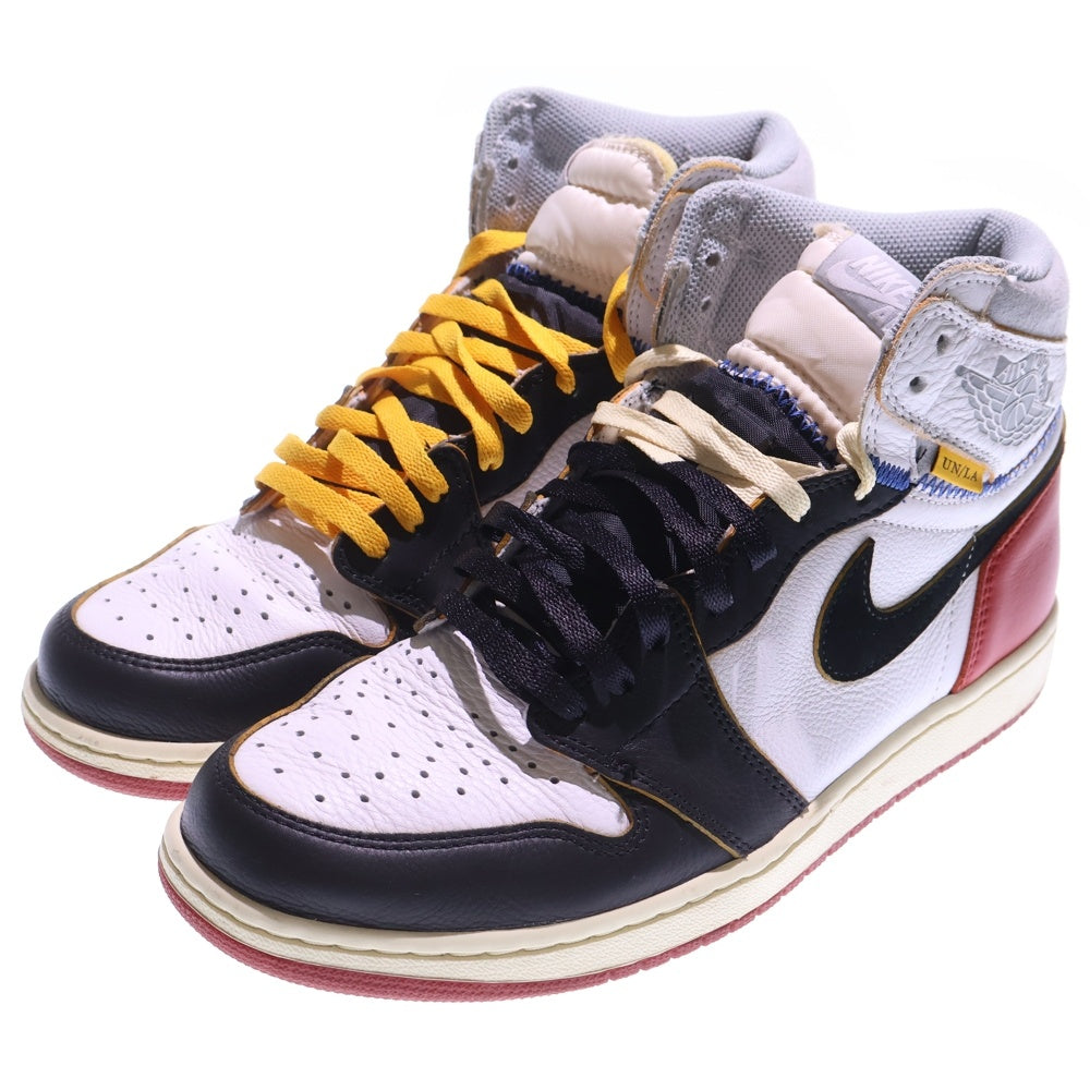 NIKE(ナイキ) ×UNION AIR JORDAN 1 RETRO HI NRG BV1300-106 ユニオン エアジョーダン1 レトロ ハイカットスニーカー ホワイト/レッド US10.5/28.5cm